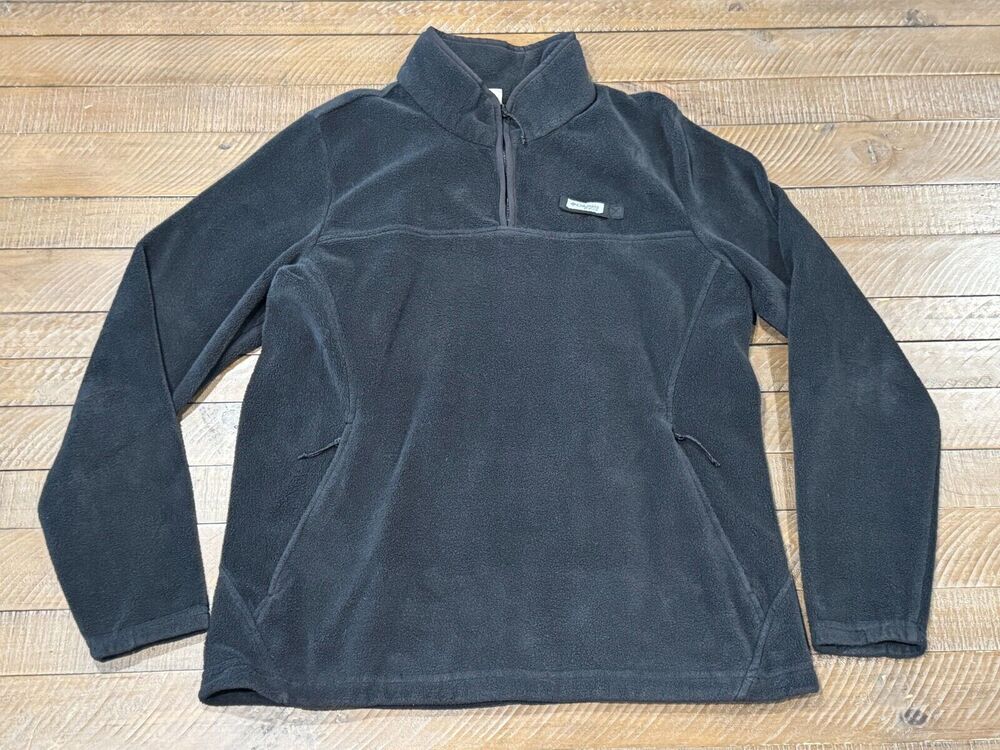 Columbia PFG Black 1/4 Zip Fleece Pullover - Women's Size L